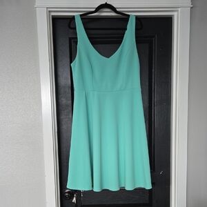 Torrid Textured Fit And Flare Skater Aqua Midi Dress Size 1X